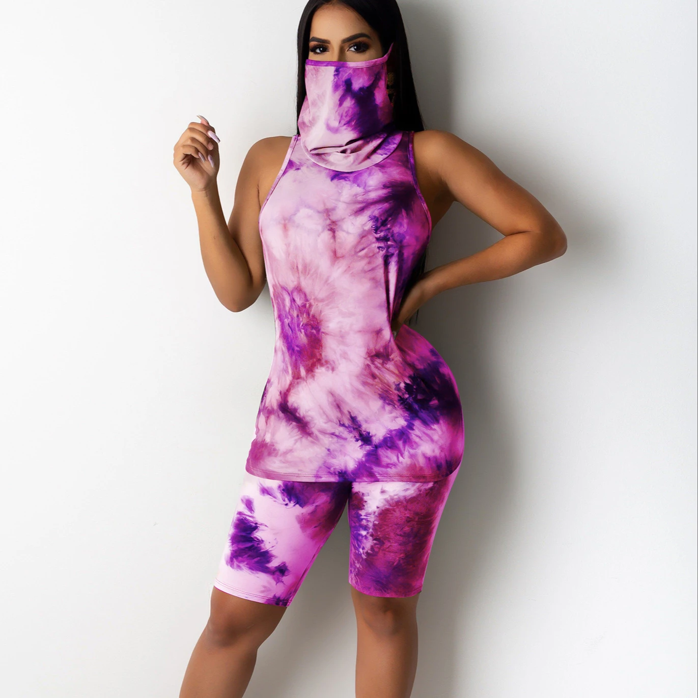 2020 New arrivals women sleeveless top and shorts jogging tie dye summer casual 2 piece set women clothing
2020 New arrivals women sleeveless top and shorts jogging tie dye summer casual 2 piece set women clothing