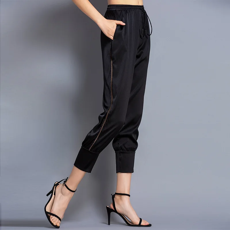 19 Mimi silk stretch double Joe silk casual pants high waist drape loose straight casual 2021 summer models
19 Mimi silk stretch double Joe silk casual pants high waist drape loose straight casual 2021 summer models