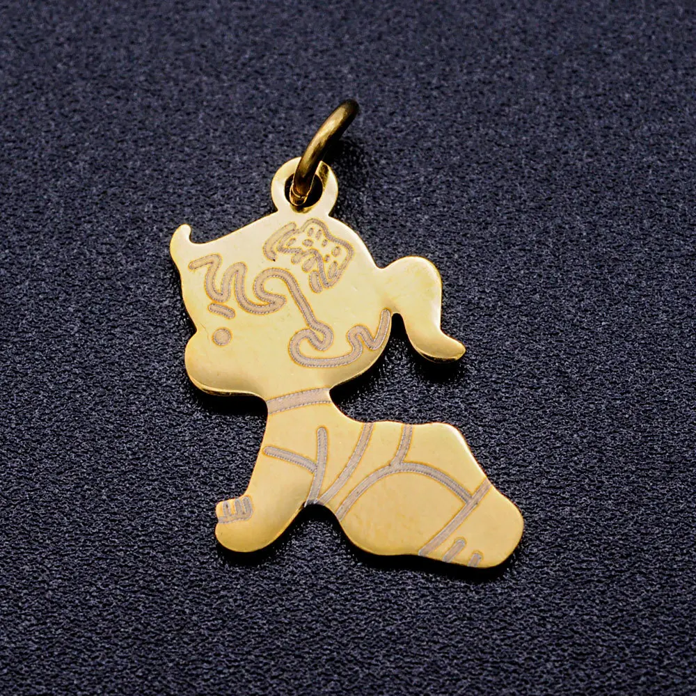 Gold Women DIY Stainless Steel Baby Girl Shape Jewelry Finding Making Accessories Pendant Charm For Necklace Bracelet, Gold,silver
Gold Women DIY Stainless Steel Baby Girl Shape Jewelry Finding Making Accessories Pendant Charm For Necklace Bracelet, Gold,silver