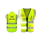 Vests Quality Assurance Outdoor Work 5 Pockets Polyester Fabric Hi Vis Custom Logo Safety Vests