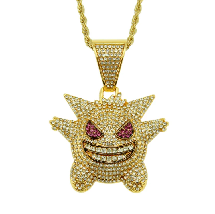 Good Quality Rhinestones Iced Out Chain Hip Hop Pendant 18k Gold Plated Necklace Men's Necklaces
Good Quality Rhinestones Iced Out Chain Hip Hop Pendant 18k Gold Plated Necklace Men's Necklaces