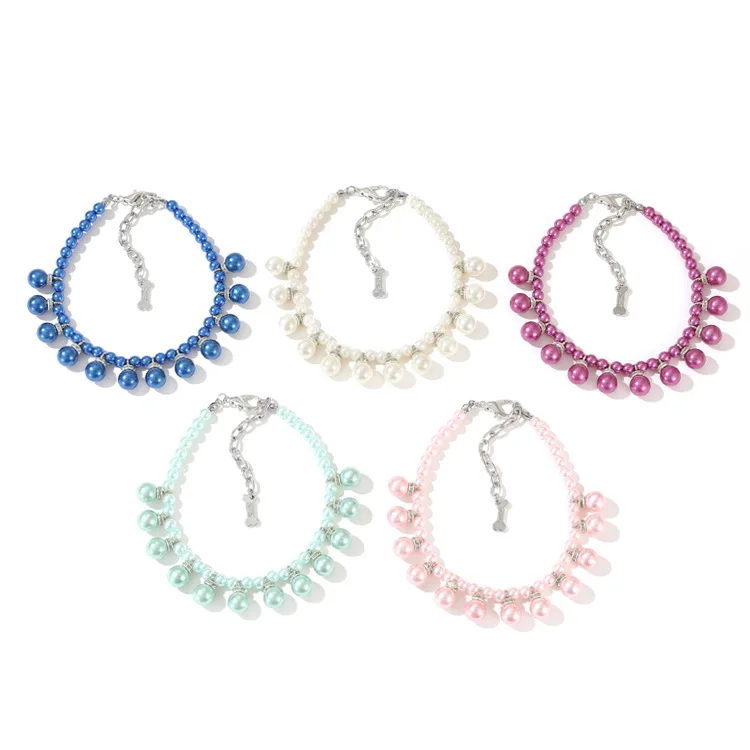 Hot Sale Puppy Pet Cat Collar Size Little Dog Accessories Neck Decoration Pearl Cat Necklace
Hot Sale Puppy Pet Cat Collar Size Little Dog Accessories Neck Decoration Pearl Cat Necklace