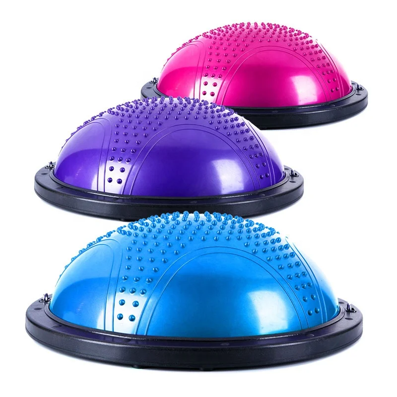 Home work out device non-slip design yoga balance half ball with massage particles on surface 58cm dia yoga pilate fitness ball
Home work out device non-slip design yoga balance half ball with massage particles on surface 58cm dia yoga pilate fitness ball