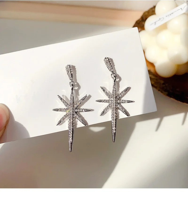 ADELANTE Star Drop Earring Cubic Zircon Fancy Wedding Earrings For Women, Gold/silver
ADELANTE Star Drop Earring Cubic Zircon Fancy Wedding Earrings For Women, Gold/silver