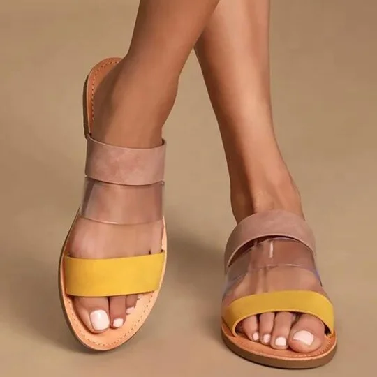 Color Match Snakeskin Women Flat Slippers Clear PVC Beach Outdoor Sandals Open toe Shoes, Yellow apricot
Color Match Snakeskin Women Flat Slippers Clear PVC Beach Outdoor Sandals Open toe Shoes, Yellow apricot