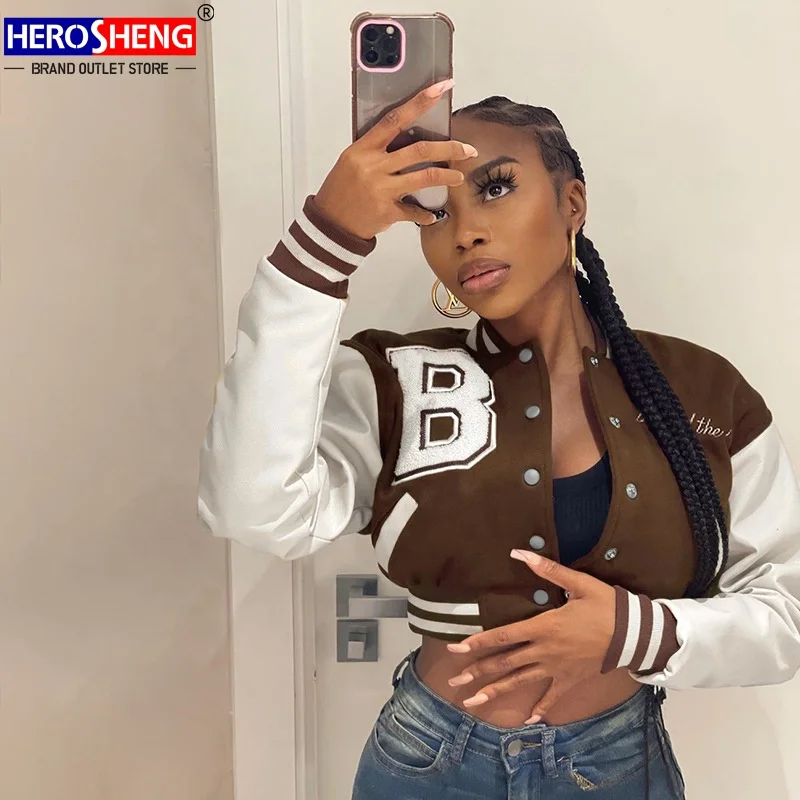 Womens Winter Clothing 2021 Jacket Puffer Women's Coats Patchwork Women Crop Top Leather Sleeve Letter B women's jackets
Womens Winter Clothing 2021 Jacket Puffer Women's Coats Patchwork Women Crop Top Leather Sleeve Letter B women's jackets