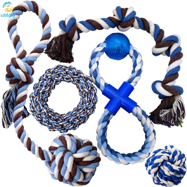 Wholesale Amazon Hot Sale 5Pack handmade Cotton Knot Rope Dog Toy Ball Set For Pet Dog Chew Clean Teeth, Blue,purple
Wholesale Amazon Hot Sale 5Pack handmade Cotton Knot Rope Dog Toy Ball Set For Pet Dog Chew Clean Teeth, Blue,purple