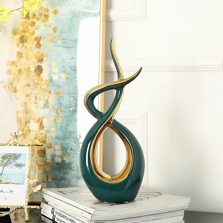 Luxury craft gift modern home creative golden ornaments for hotel office, Gold/green
Luxury craft gift modern home creative golden ornaments for hotel office, Gold/green