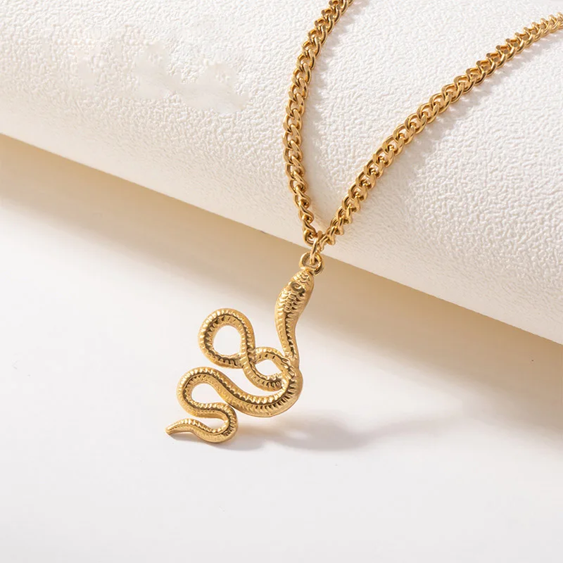 Stainless Steel Snake Pendant Gold Hawaiian Shein Jewelry Stress Gothic Waterproof Necklace
Stainless Steel Snake Pendant Gold Hawaiian Shein Jewelry Stress Gothic Waterproof Necklace