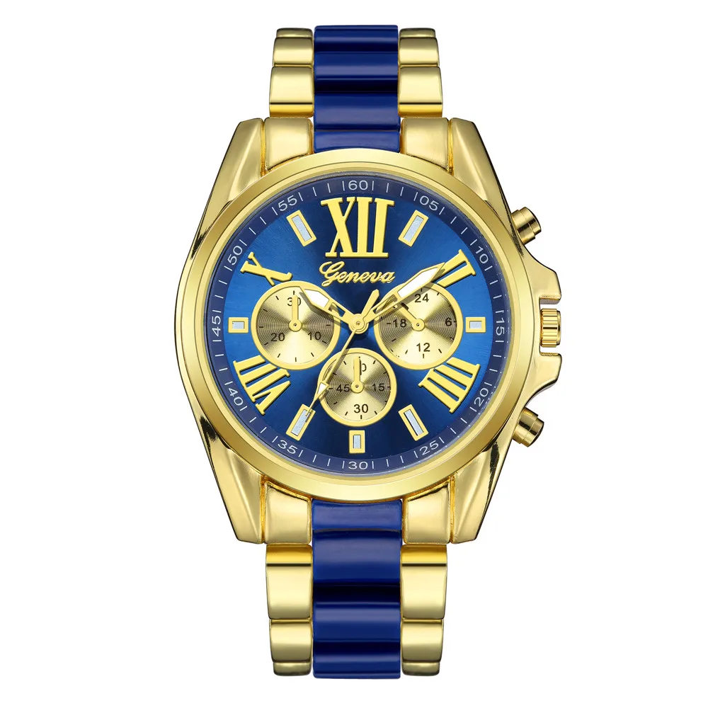 Men's Steel Belt Watch Fashion Roman dial Quartz Watch Men GENEVA Stainless Steel watches
Men's Steel Belt Watch Fashion Roman dial Quartz Watch Men GENEVA Stainless Steel watches