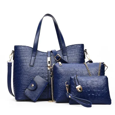 2021 hot fashion Luxury 4pcs Women Tote crocodile Shoulder Bag Purse Fashion Female Bags, 5 colors
2021 hot fashion Luxury 4pcs Women Tote crocodile Shoulder Bag Purse Fashion Female Bags, 5 colors