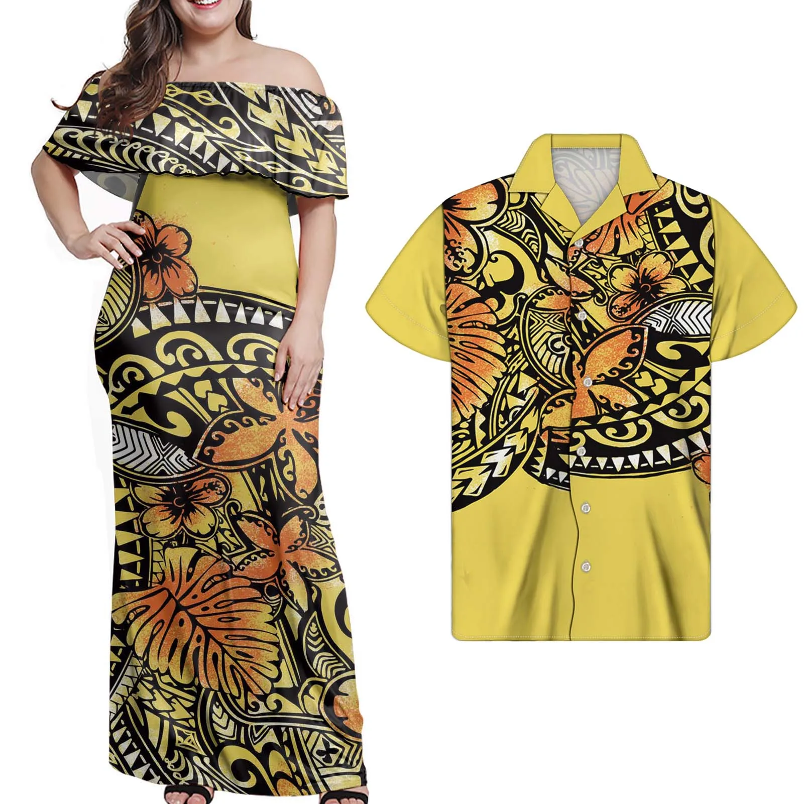 sssd Couple Clothes Polynesian Tribal Design Casual Women Off Shoulder Ruffle Dress & Skirts sexy beach dress, Customized color
sssd Couple Clothes Polynesian Tribal Design Casual Women Off Shoulder Ruffle Dress & Skirts sexy beach dress, Customized color