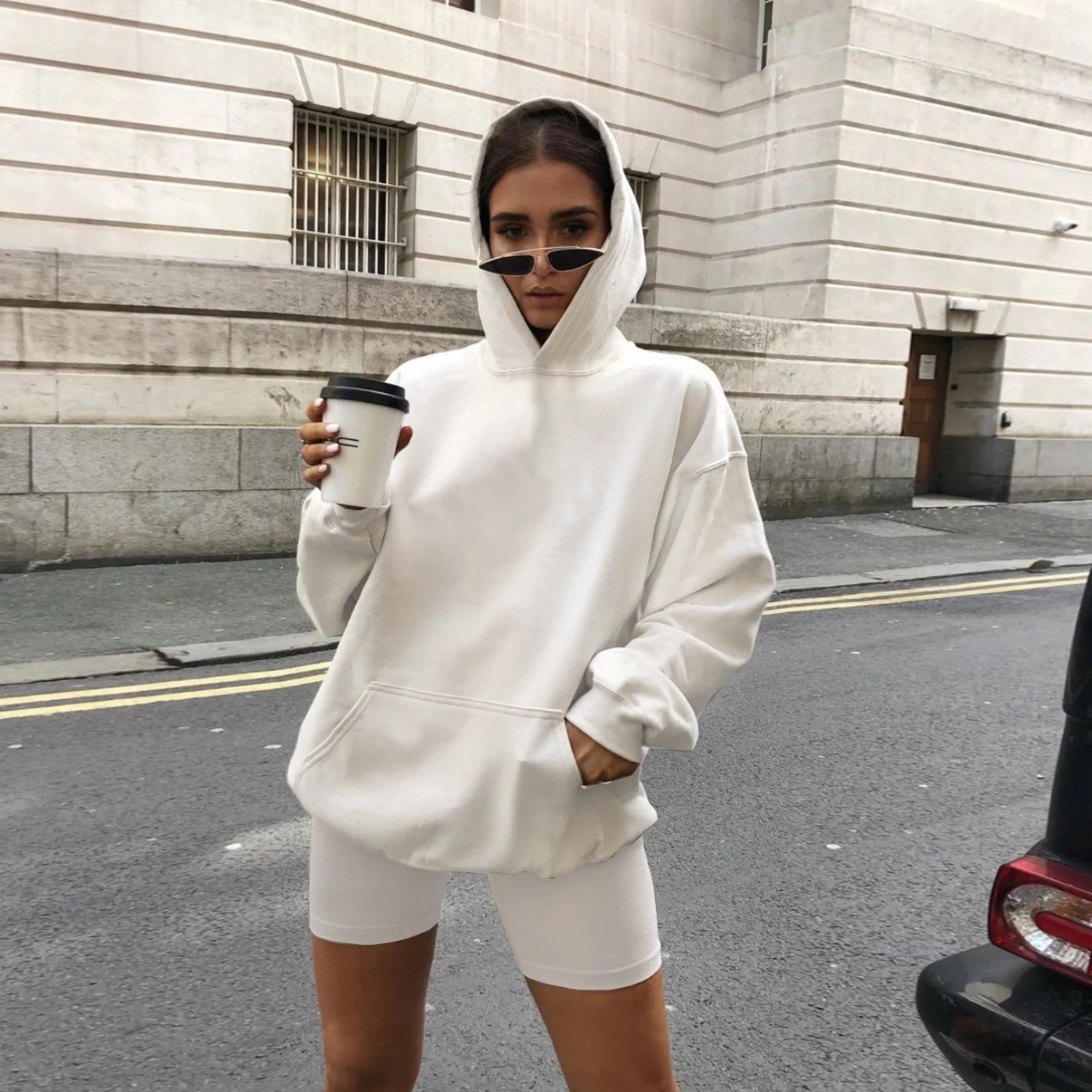 Streetwear Long Sleeve Lady Women Top Pullover Hoodies Crop Hoodies and close-fitting pants gym shorts women bike set, As pics
Streetwear Long Sleeve Lady Women Top Pullover Hoodies Crop Hoodies and close-fitting pants gym shorts women bike set, As pics
