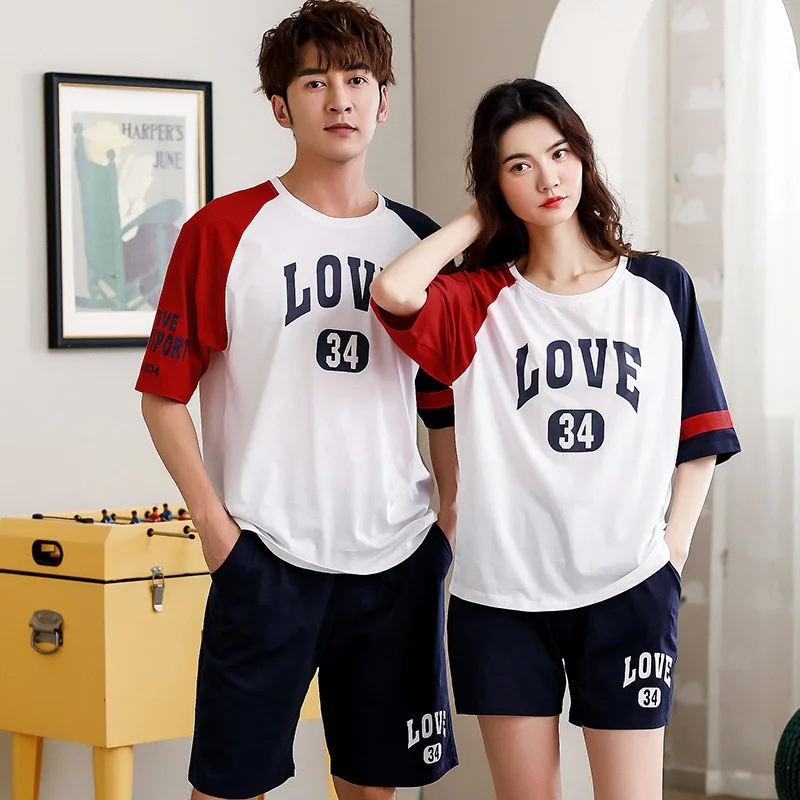 New Crew Neck Pajamas Set Summer Fashion Style Casual Style Pjs Pj Set Pajamas for Couple Pijamas Summer Short Sleeve Couple, Multi color
New Crew Neck Pajamas Set Summer Fashion Style Casual Style Pjs Pj Set Pajamas for Couple Pijamas Summer Short Sleeve Couple, Multi color