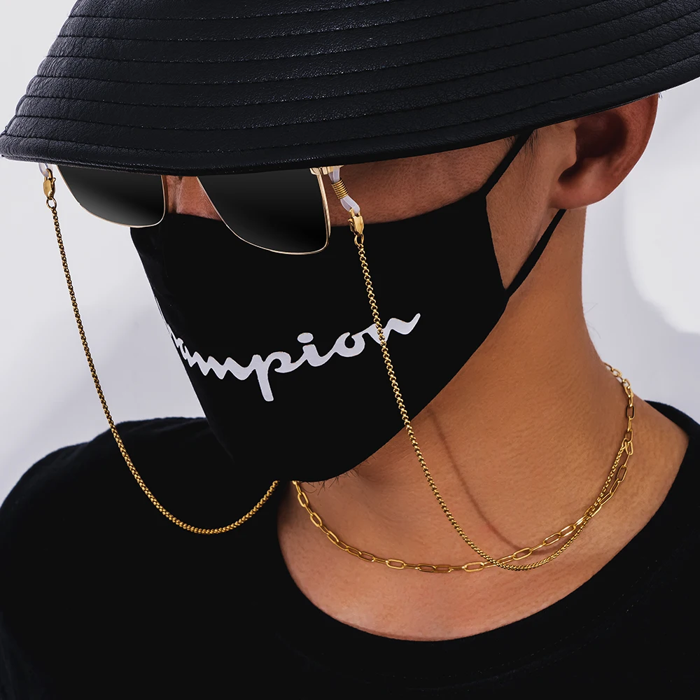 KRKC 2021 Cute Fancy Golden Sunglass Strap Chain Men's Custom Eyeglass Necklace Chain Cords Sun Eye Glass Chain for Men Glass
KRKC 2021 Cute Fancy Golden Sunglass Strap Chain Men's Custom Eyeglass Necklace Chain Cords Sun Eye Glass Chain for Men Glass