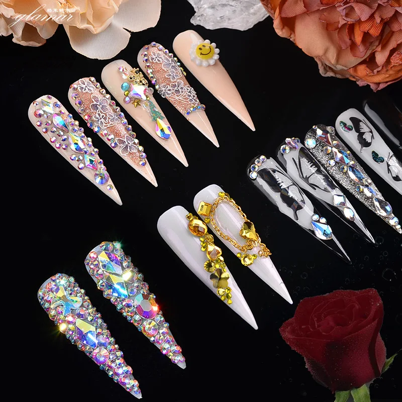Wholesale Custom Full Cover Gradient Green Rhinestone Acrylic False Artificial Tips Press on Nails With Rhinestone
Wholesale Custom Full Cover Gradient Green Rhinestone Acrylic False Artificial Tips Press on Nails With Rhinestone