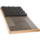 Japan third generation Co-extrusion extruded Composite 300*300MM wpc Diy tile interlocking wpc decking tile for outdoor