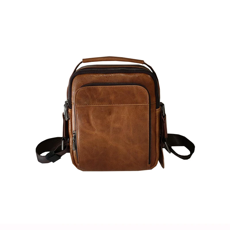 2021 new men's shoulder bag head layer cowhide messenger business casual leather vertical man bag small bag, Black
2021 new men's shoulder bag head layer cowhide messenger business casual leather vertical man bag small bag, Black