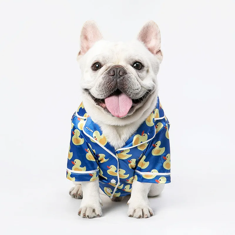 Latest style fashion pet dog cat soft cotton duck patterned printed coat clothing pajamas, Blue
Latest style fashion pet dog cat soft cotton duck patterned printed coat clothing pajamas, Blue