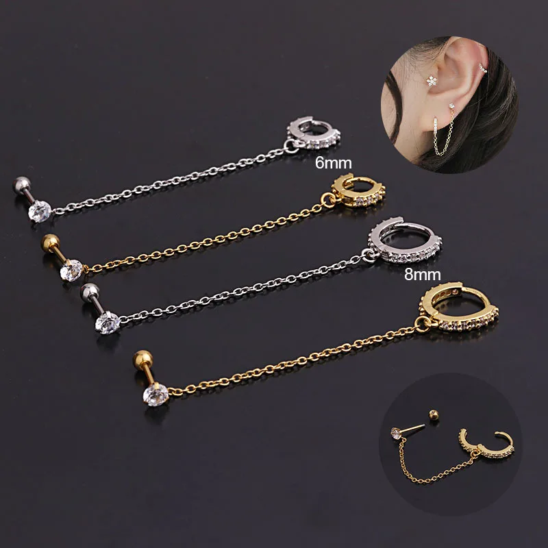 20102908 New Arrival Linked Barbell Chain Stud & Double Hoop Huggies Cartilage Piercing Earring rim Helix Rook Piercing Jewelry
20102908 New Arrival Linked Barbell Chain Stud & Double Hoop Huggies Cartilage Piercing Earring rim Helix Rook Piercing Jewelry