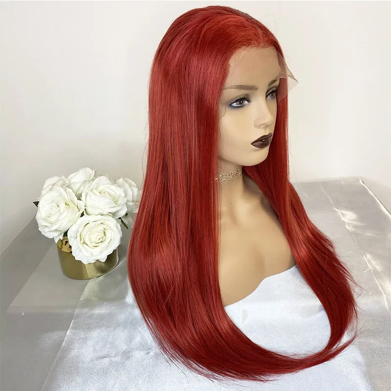 Red Straight Hair Lace Front Wig 24Inch Silky Straight Lace Wigs For Women No Sheddng No Tangle Esth Wig
Red Straight Hair Lace Front Wig 24Inch Silky Straight Lace Wigs For Women No Sheddng No Tangle Esth Wig