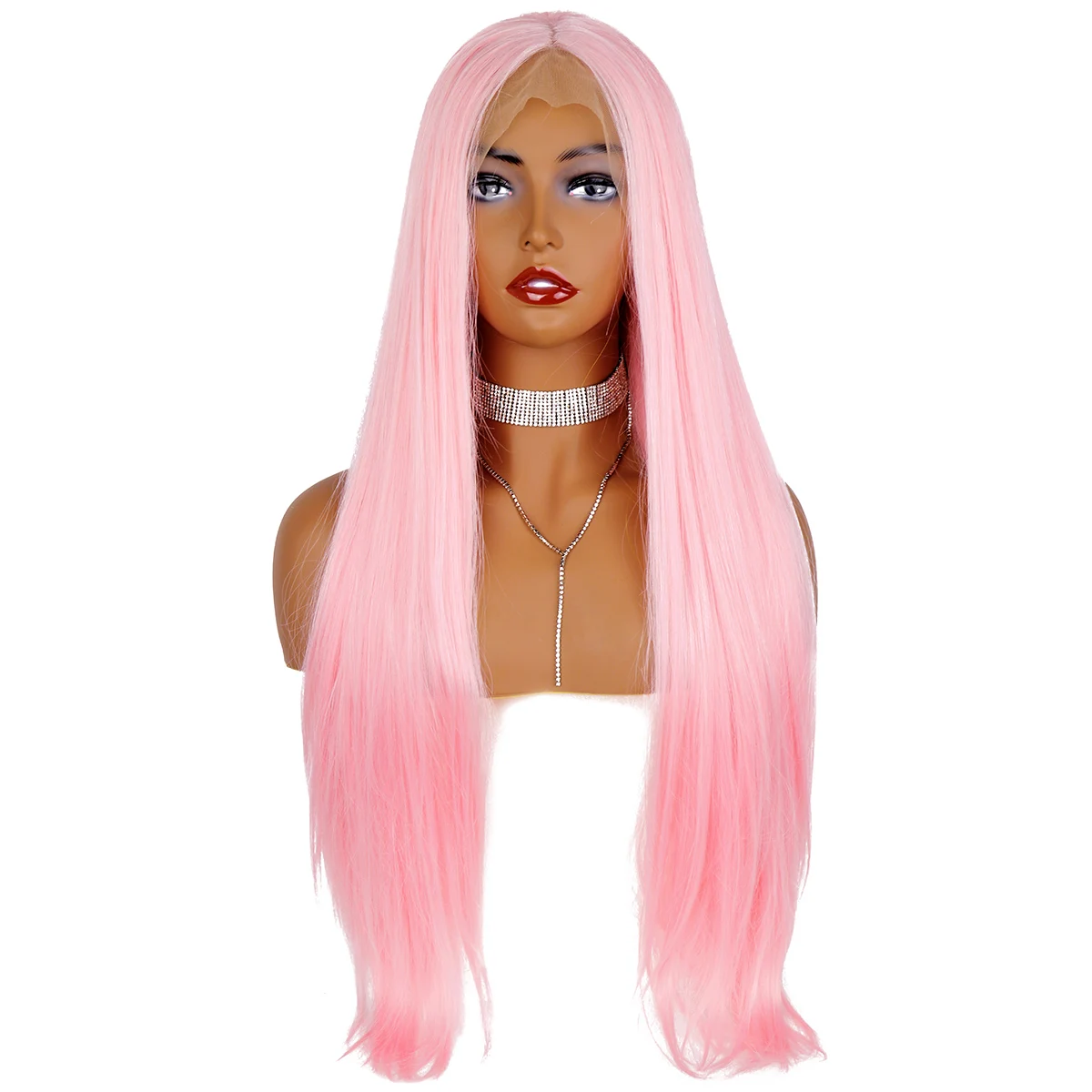 Pink Straight Synthetic Lace Wig 28inch Hair Soft and High Quality Cosplay Halloween for lady Front Lace Wig 
Pink Straight Synthetic Lace Wig 28inch Hair Soft and High Quality Cosplay Halloween for lady Front Lace Wig