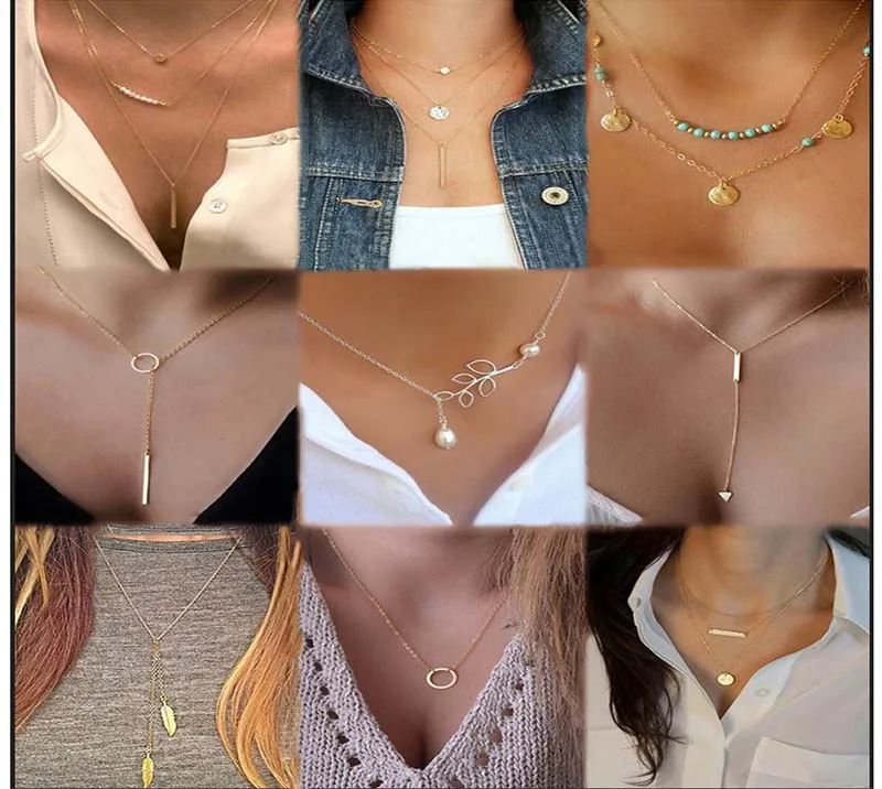 Personality contracted collarbone chain metal strip geometric triangle tassel alloy necklace for women, Silver ,gold
Personality contracted collarbone chain metal strip geometric triangle tassel alloy necklace for women, Silver ,gold