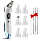 2019 New design rechargeable electric blackhead removal tool machine with 6 pcs exchange tip kits