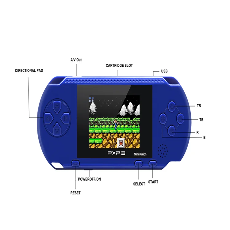 Handheld Video Game Player PXP3 16 Bit Portable Video Game Console 2.6 inch Child Gaming Players Consoles Christmas Gift