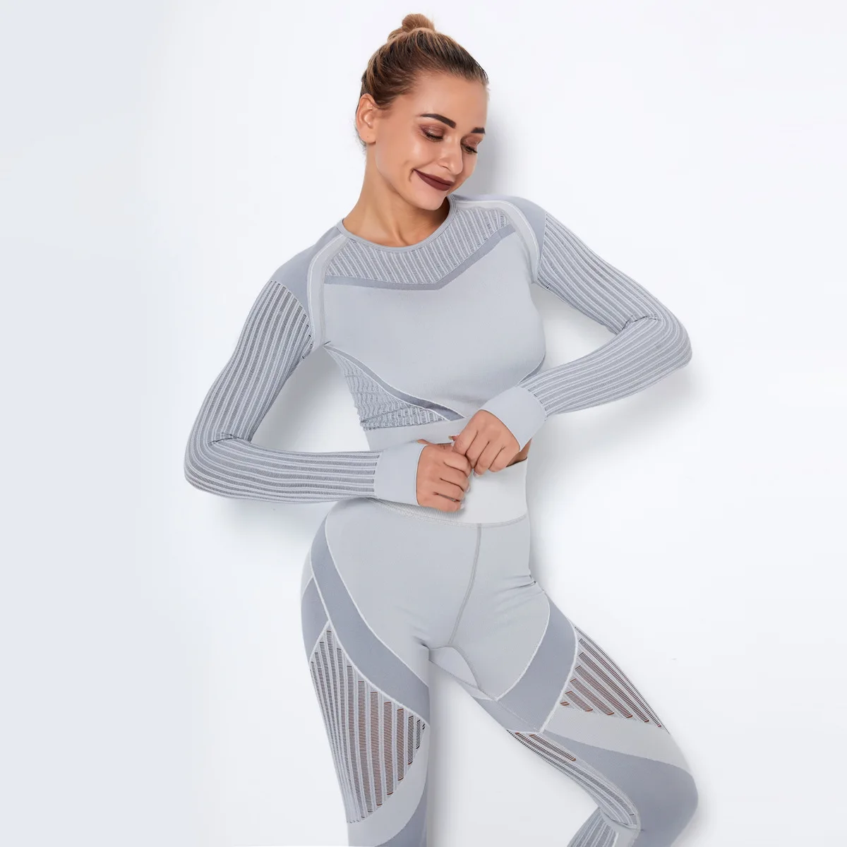 High Quality Yoga Active Wear Set Women Activewear 2021 Mesh Hollow Sexy New Yoga Set
High Quality Yoga Active Wear Set Women Activewear 2021 Mesh Hollow Sexy New Yoga Set