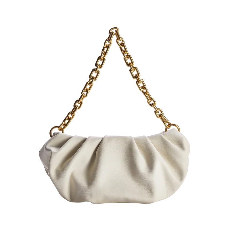 Hot sale Cloud Dumpling Crossbody Shoulder Bag Handbag With Large Thick Gold Chain, White
Hot sale Cloud Dumpling Crossbody Shoulder Bag Handbag With Large Thick Gold Chain, White