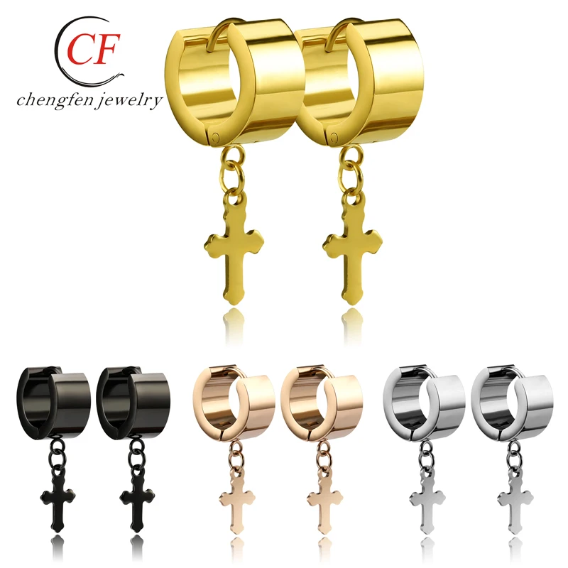 New Unisex Stainless steel Gold Cross Hoop earrings Jewelry for Men Women's Gold tone Earrings Female male Gifts
New Unisex Stainless steel Gold Cross Hoop earrings Jewelry for Men Women's Gold tone Earrings Female male Gifts
