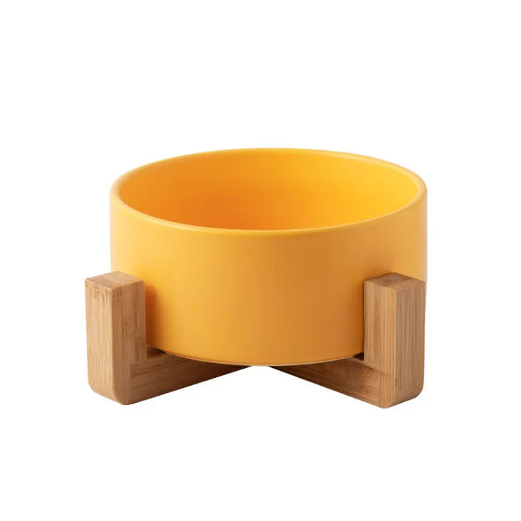 Ceramic Bowl Dish with Wood Stand No Spill Pet Food Water Feeder cat feeder Dog Bowl, 5 colors
Ceramic Bowl Dish with Wood Stand No Spill Pet Food Water Feeder cat feeder Dog Bowl, 5 colors