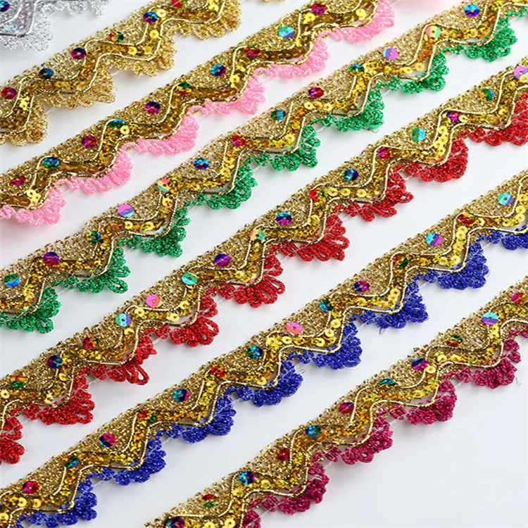 Wholesale 3.5cm Water Soluble Colorful Glitter Sequin Embroidery African Laces Trim, 11 colors
Wholesale 3.5cm Water Soluble Colorful Glitter Sequin Embroidery African Laces Trim, 11 colors