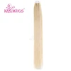 K.S WIGS 20 Inch Tape Hair Extent Black Tape In Hair Extens Fashion Skin Weft Tape Remi Hair Extens