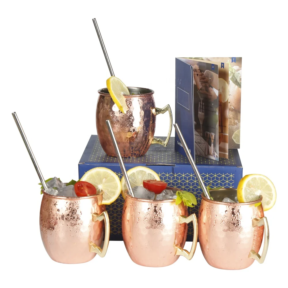 KLP Mug Factory 4 mugs and 4 straws gift box set stainless steel copper mule mug, Black
KLP Mug Factory 4 mugs and 4 straws gift box set stainless steel copper mule mug, Black