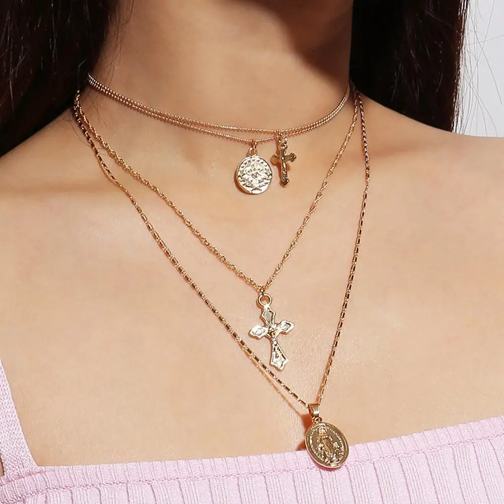 Bohemian Style Handmade Ladies Necklace String Multi-layer Alloy Cross Simple Chain Jewellery Pendant Necklaces, Picture
Bohemian Style Handmade Ladies Necklace String Multi-layer Alloy Cross Simple Chain Jewellery Pendant Necklaces, Picture