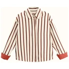 Latest Fashion Design Girl's Polo Shirt High Quality Women Turn-down Blouse