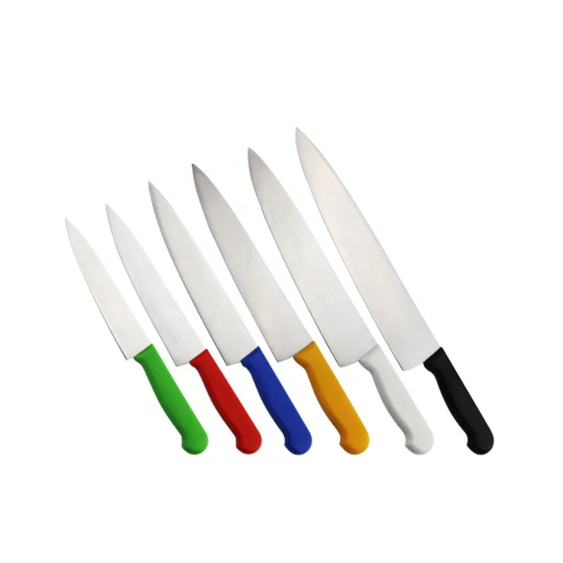 High quality chef kitchen knife sets stainless steel colorful handle sharp kitchen knives, Silver
High quality chef kitchen knife sets stainless steel colorful handle sharp kitchen knives, Silver