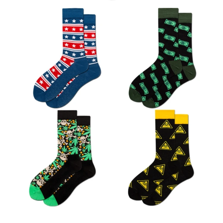 Autumn new Halloween skull men's dollar tube socks striped star socks new cotton exclusive fashion mens sock, As picture
Autumn new Halloween skull men's dollar tube socks striped star socks new cotton exclusive fashion mens sock, As picture