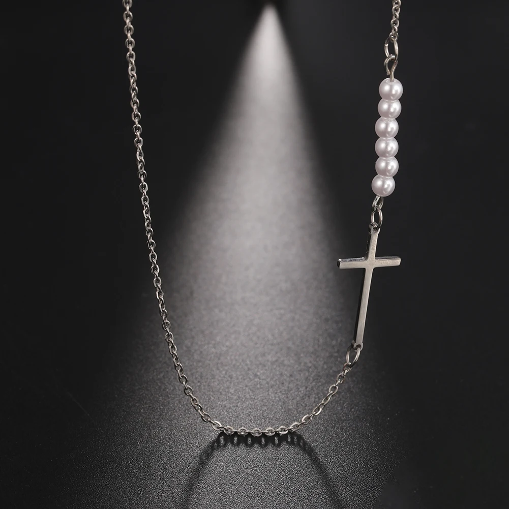 Cross Necklace Pearl Necklace Stainless Steel Fashion Jewelry 2021 Cross Pendant Necklace Wholesale Religious Jewelry, Steel color, rose gold
Cross Necklace Pearl Necklace Stainless Steel Fashion Jewelry 2021 Cross Pendant Necklace Wholesale Religious Jewelry, Steel color, rose gold