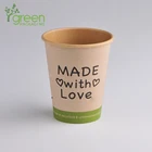 Eco-Friendly Recycled 8oz Disposable Custom Printing Brown Kraft Single Wall Paper Coffee Cup Factory