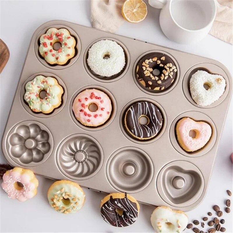 Carbon Steel Reusable Doughnut Cooking Mold, Brown 
Carbon Steel Reusable Doughnut Cooking Mold, Brown