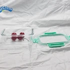 Home microwave safe square food glass storage container lunch box bento set wholesale