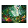 Fairy Forest Small Peaceful Load Green theme Garden Park Design Diamond Painting DP488