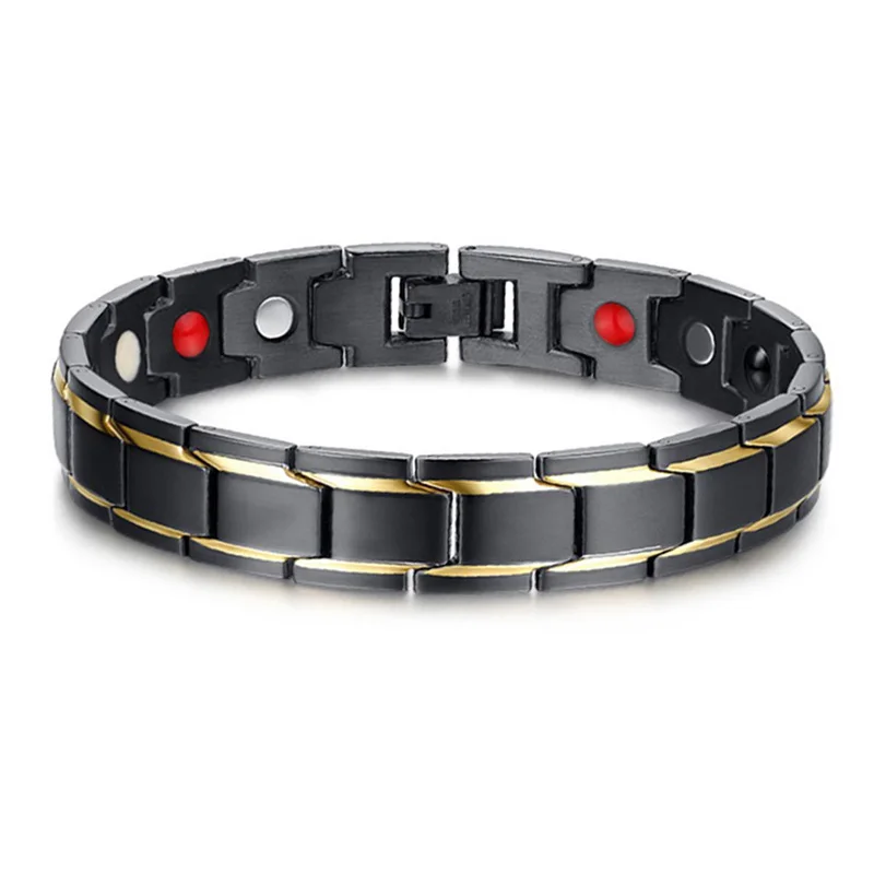 Custom Fashion Black Men Stainless Steel Magnetic Bracelet Wholesale, Black, silver, gold
Custom Fashion Black Men Stainless Steel Magnetic Bracelet Wholesale, Black, silver, gold