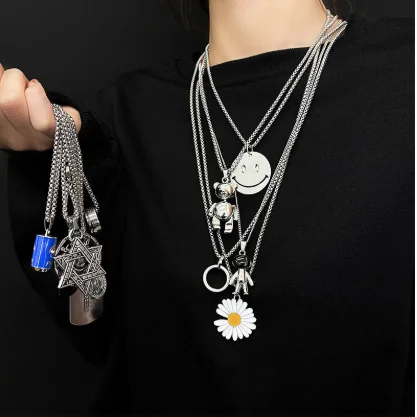 Korean mens daisy pendant custom hip hop personalized design chain alloy accessorise necklace chain
Korean mens daisy pendant custom hip hop personalized design chain alloy accessorise necklace chain