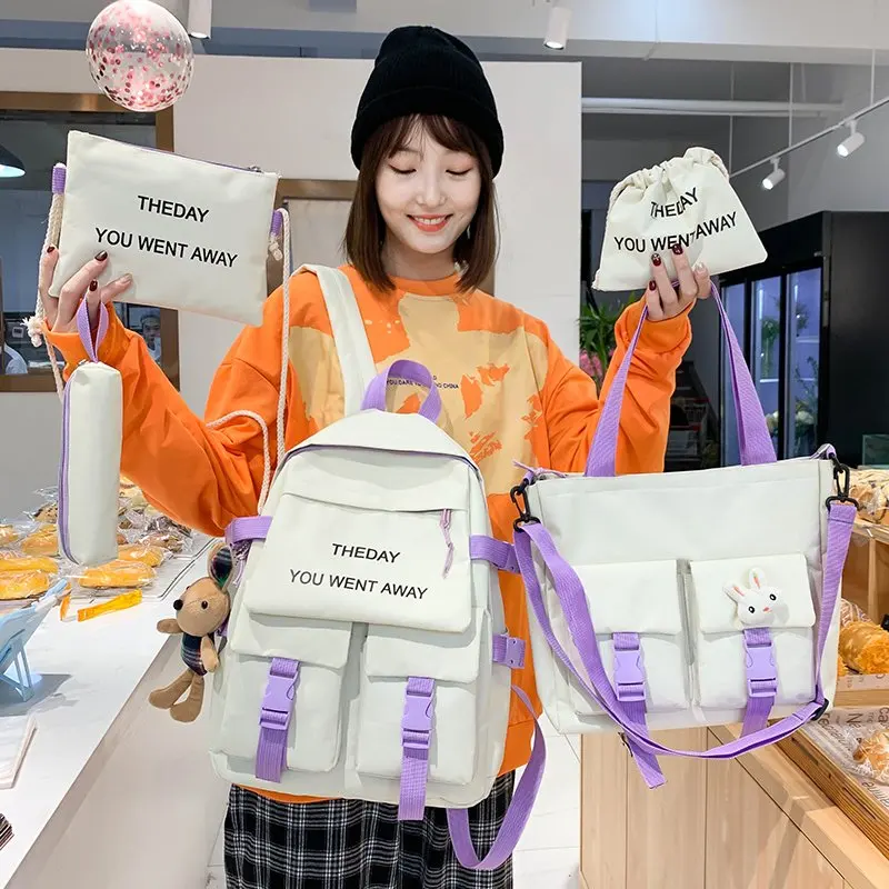 Wholesale Lightweight 4 Pieces Set School Bags Book Handbag Tote Bags for College Books with Good Quality for Girls, Black ,pink,purple,blue
Wholesale Lightweight 4 Pieces Set School Bags Book Handbag Tote Bags for College Books with Good Quality for Girls, Black ,pink,purple,blue