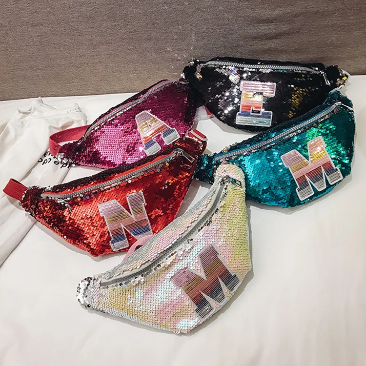 Wholesale Sequin Custom Designer Waist Bag Belt Kids Fanny Pack for Girls, Red/black/white/pink/blue
Wholesale Sequin Custom Designer Waist Bag Belt Kids Fanny Pack for Girls, Red/black/white/pink/blue