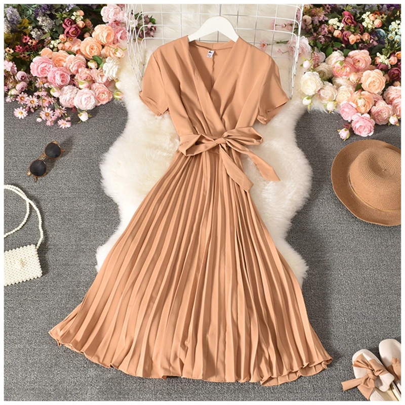 Summer of 2021 Elegant Side Zipper Waist Belt Dresses Ladies Tie Straps Bow Long Skirt With Suspenders And Waist Is Slimmer
Summer of 2021 Elegant Side Zipper Waist Belt Dresses Ladies Tie Straps Bow Long Skirt With Suspenders And Waist Is Slimmer